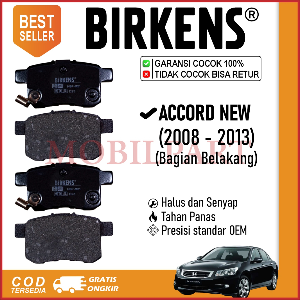 Kampas Rem Belakang Accord New (2008 - 2013) | Brake Shoe Birkens