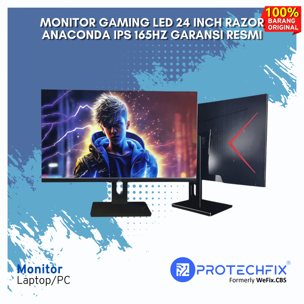 Monitor Gaming LED 24 Inch Razor Anaconda IPS 165Hz Garansi Resmi
