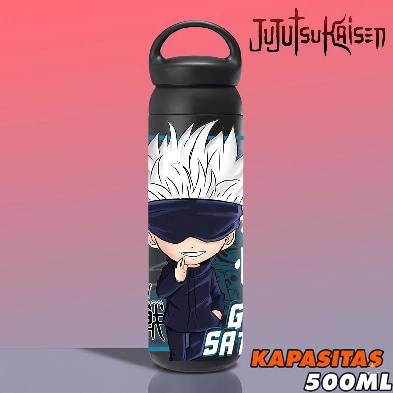 Botol Minum Custom Tumbler ANIME Jujutsu Kaisen Demon Slayer Blue Lock Vacuum Tumbler