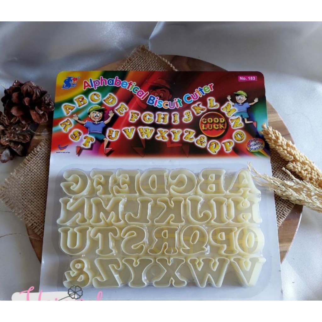 Biscuit Cutter Alphabet Malaysia no 183 Ring agar agar plastik cetakan kue kering abc
