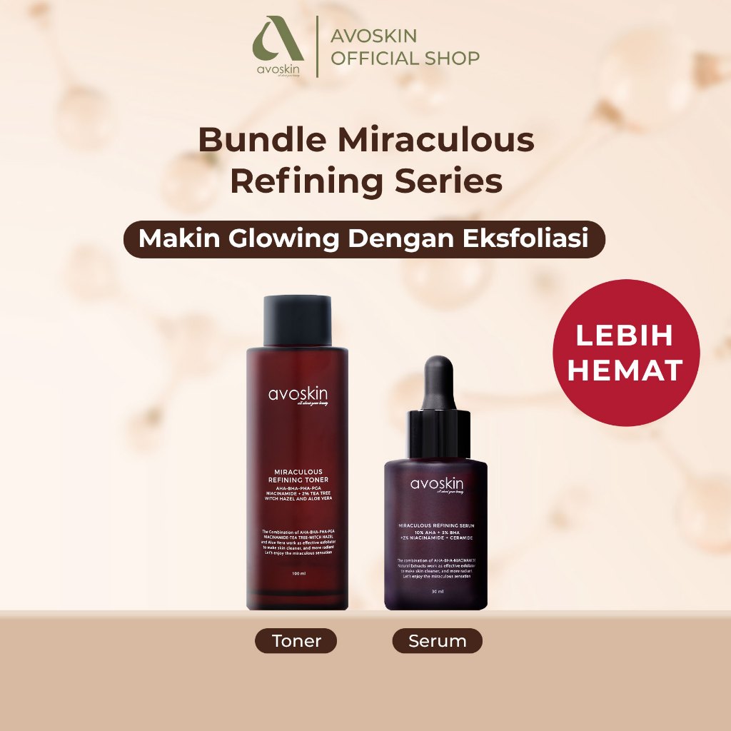 Paket Skincare Eksfoliasi-Avoskin Miraculous Refining Series