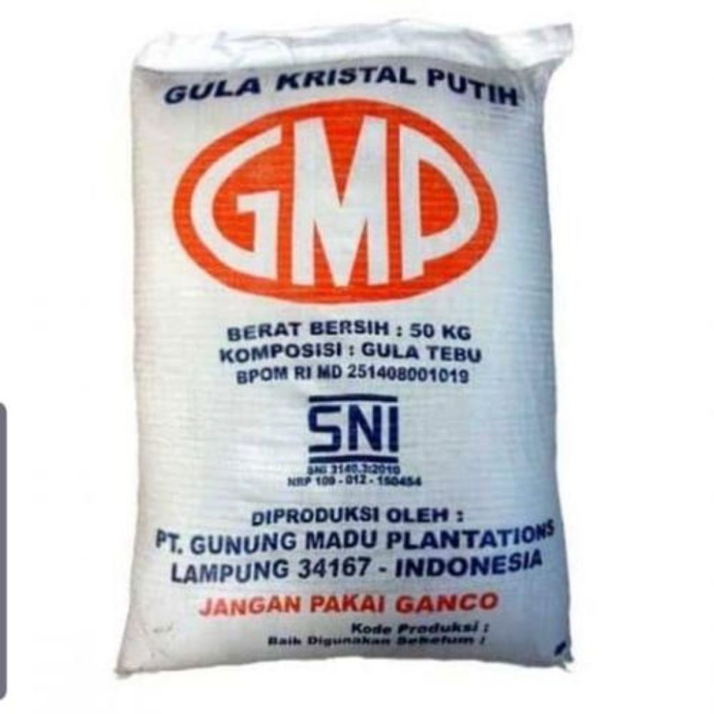 gula pasir gmp 50kg karung / gula gmp karungan
