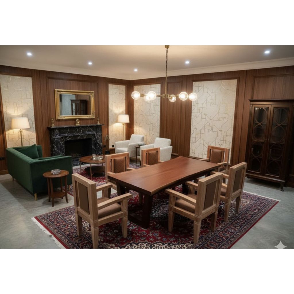 MEJA KURSI BAHAN KAYU JATI SOLID TEBAL PREMIUM