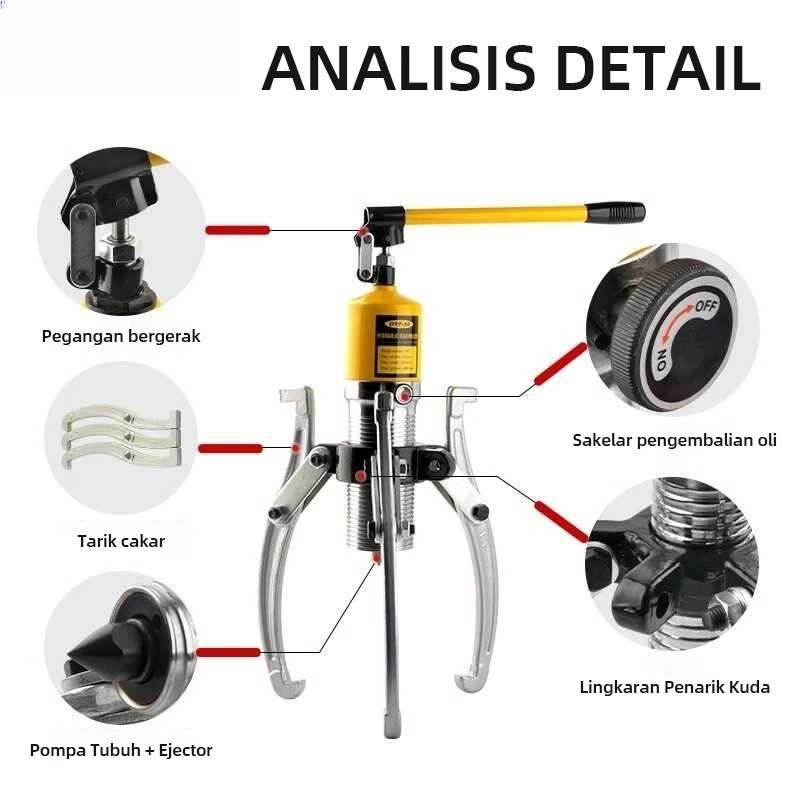 Integral Hydraulic Puller 5Ton/10Ton - Hydraulic Wheel Bearing Puller, Gear Puller, Penarik Roda &