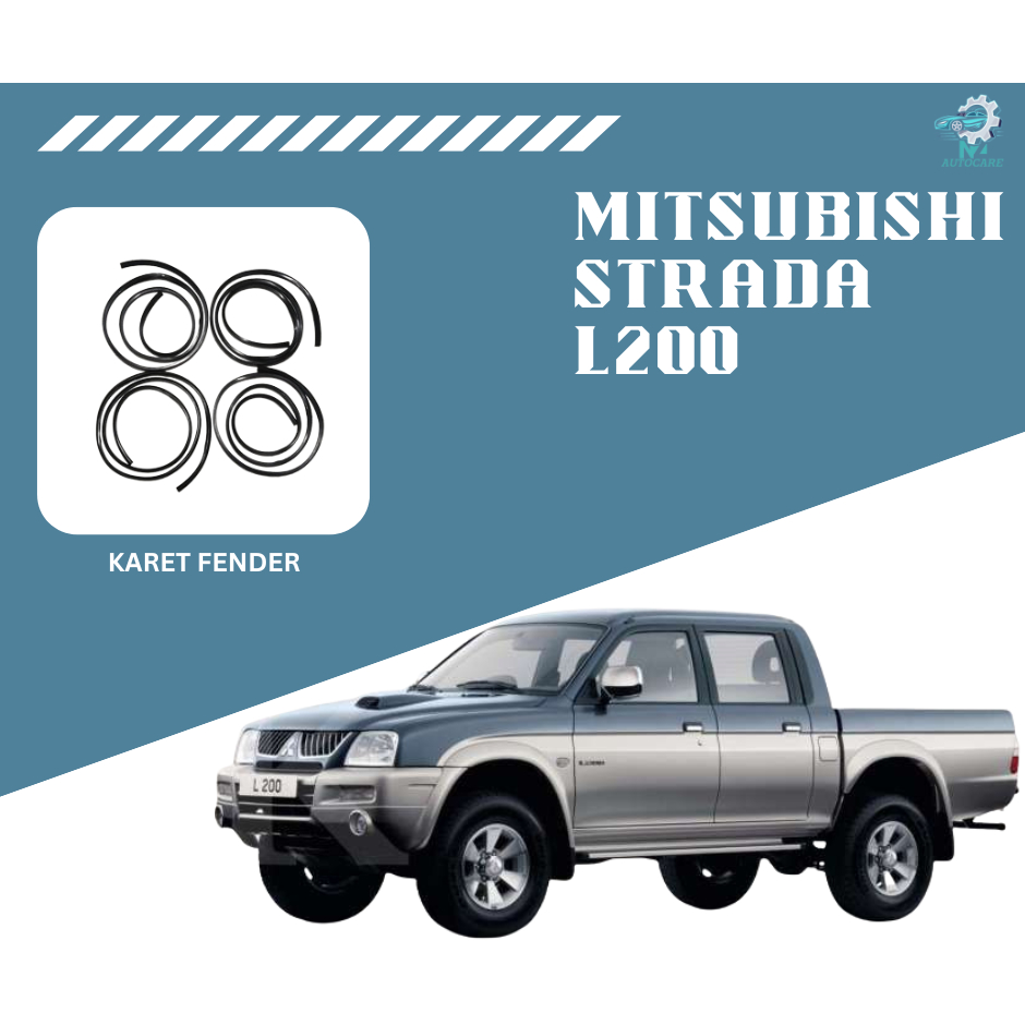 Karet Lis Fender Mitsubishi Strada L200 | Pelindung Spakbor Anti Lecet & Air | Aksesoris Eksterior M