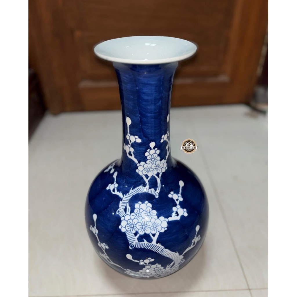 Vas / guci BLUERADJA porselin china lawas bunga SAKURA