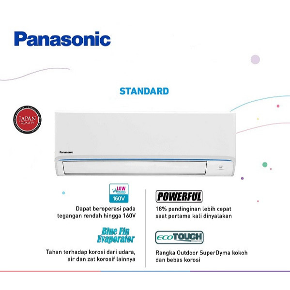 AC PANASONIC 1 PK SiBiru Indonesia Outdoor Silver Eco Tough 1 PK