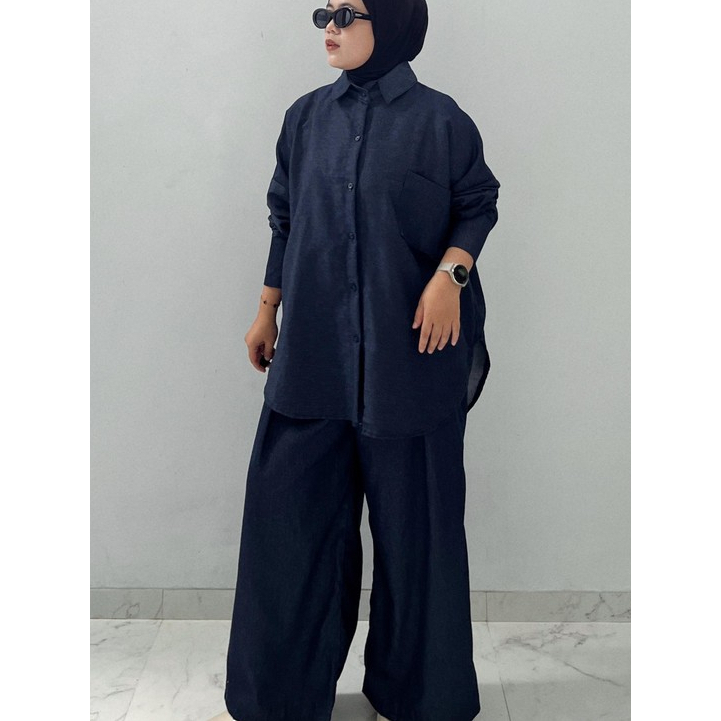 Kiniable DENIM OVERSIZE SHIRT | Kemeja Denim | Kemeja Oversize