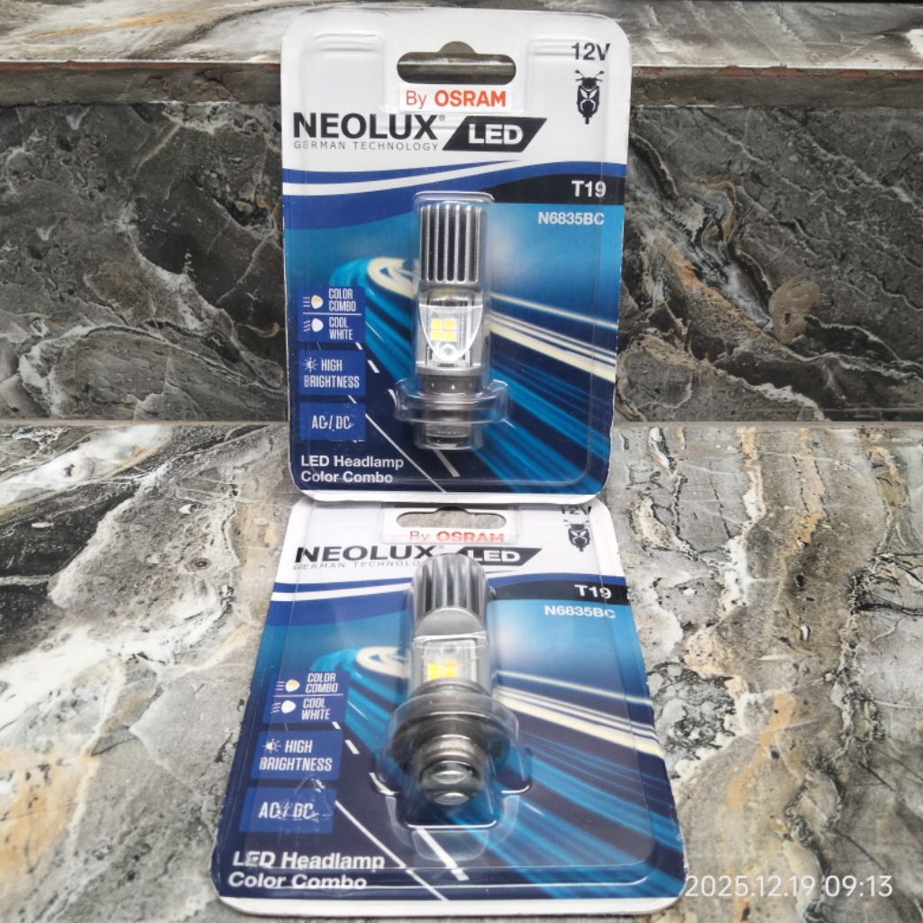 Lampu LED NEOLUX By OSRAM T19 Putih Kuning Terang untuk semua motor T19