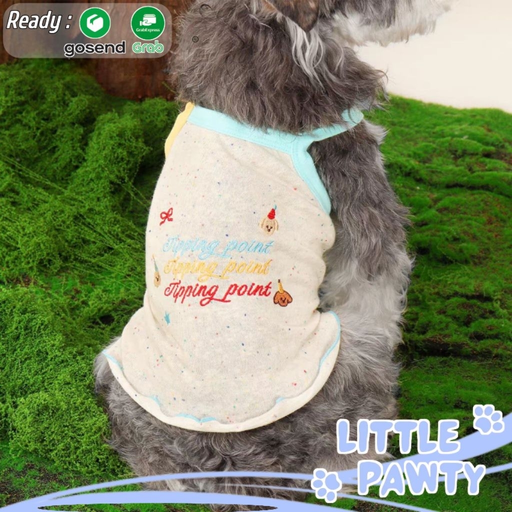 Littlepawty - Tipping Point Tank Top Big Size | Baju Anjing Frenchie Bulldog Corgi Kaos Anabul Janta