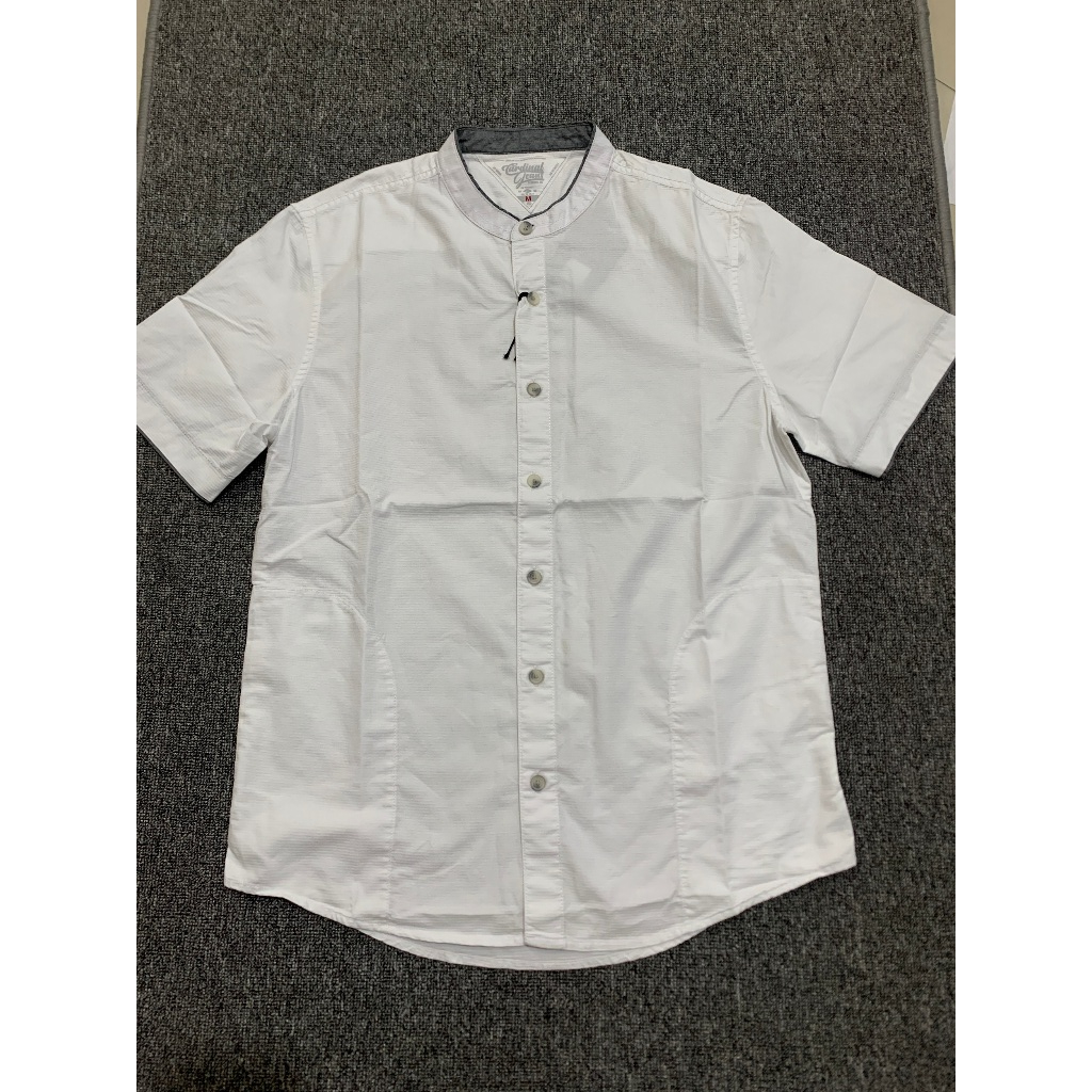 Baju Koko Cardinal Pria Lengan Pendek Katun Slim Fit CAHAI03098P 08A Putih Kasual Original