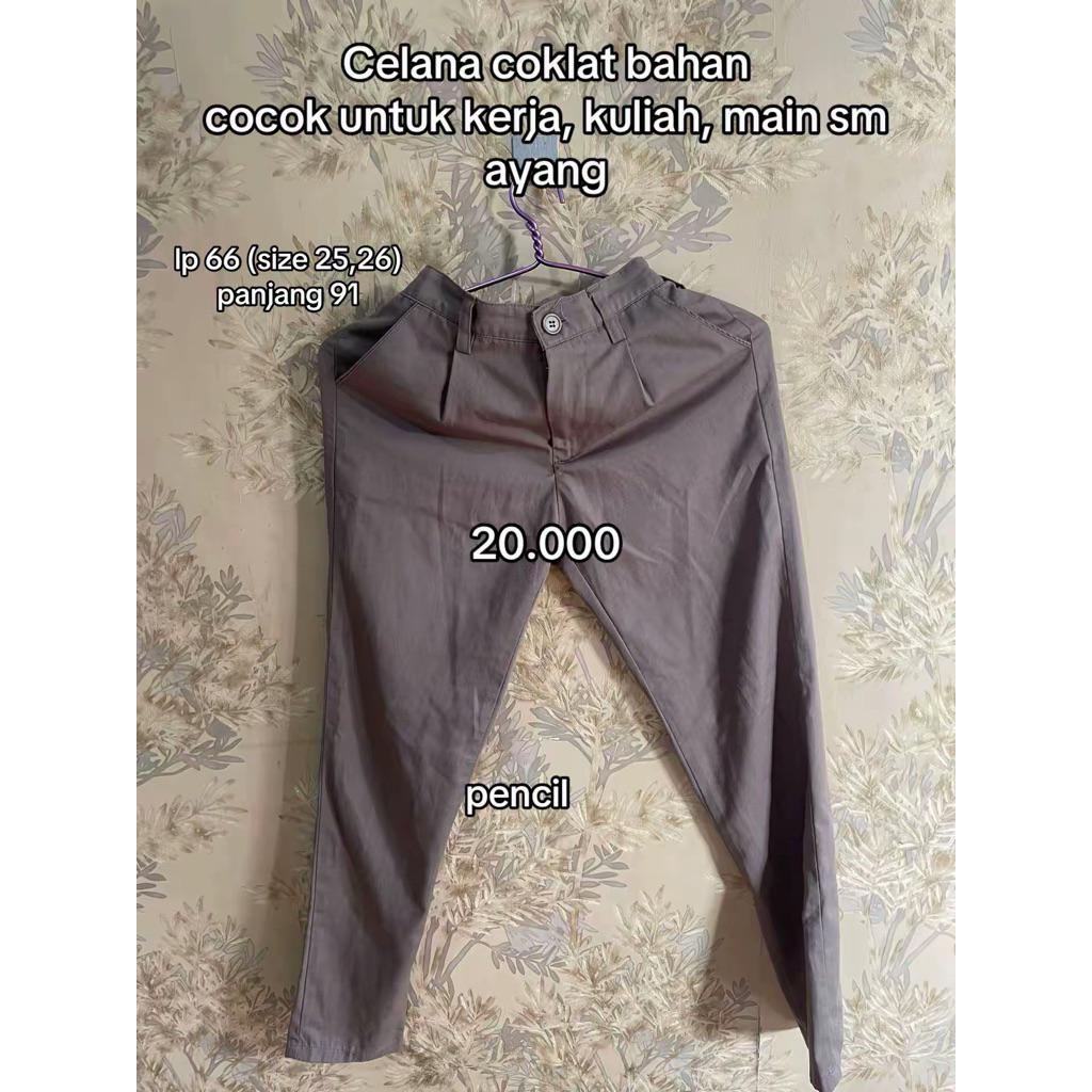 celana kerja celana coklat celana bahan celana wanita celana kerja