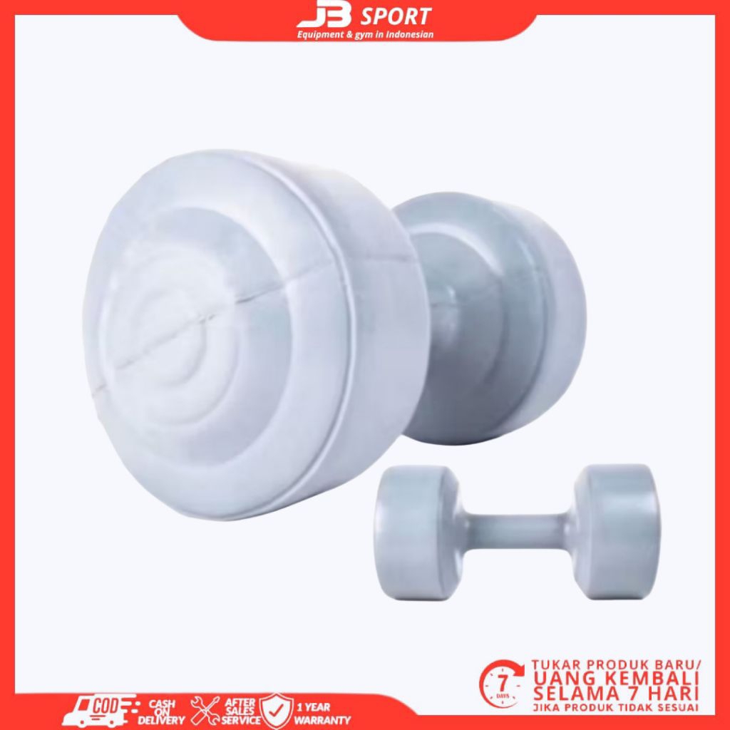 Barbel plastik 9Kg-Barbel dumbel plastik alat angkat beban
