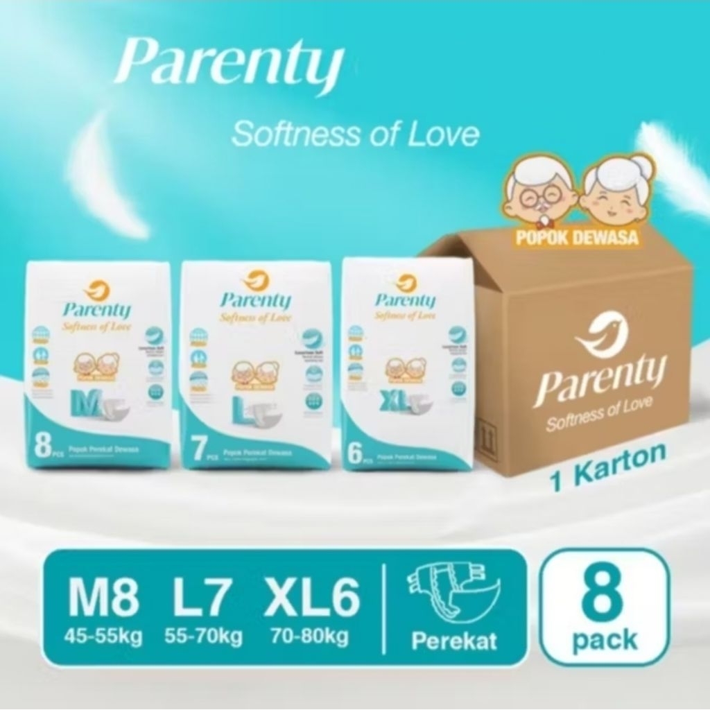 1 KARTON POPOK DEWASA PARENTY PEREKAT L7/XL6