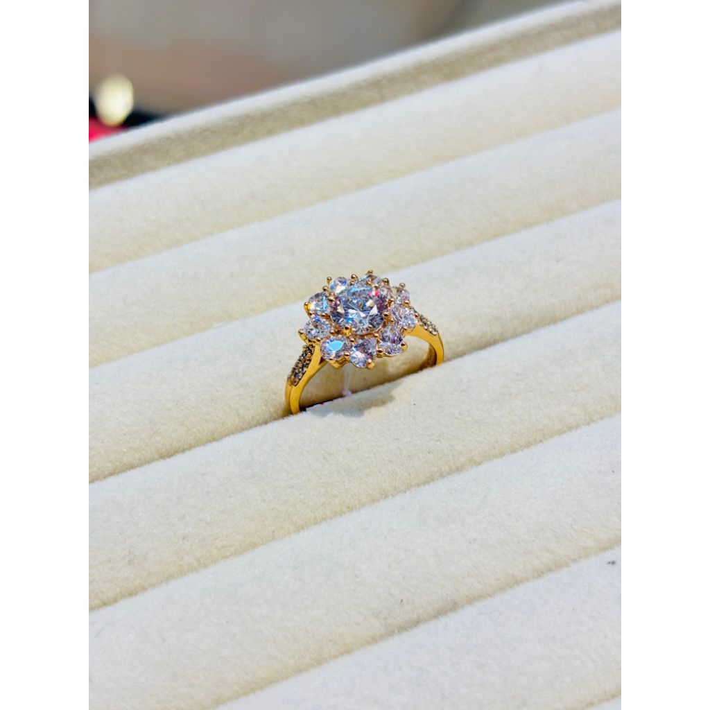 Cincin Xuping wanita model terbaru bunga rose gold