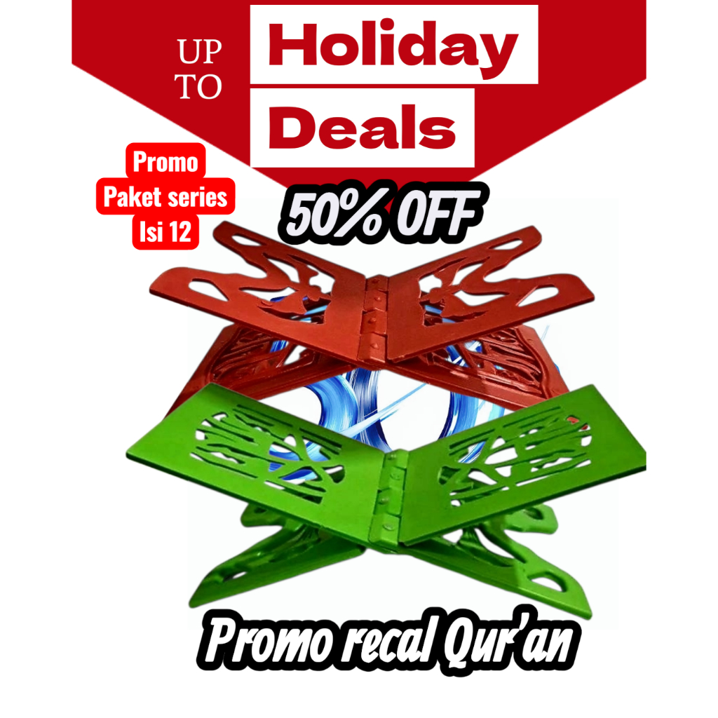 Rekal Qur'an Paket 12/Rekal Al-Qur'an /Rekal Qur'an Lipat/Meja Qur'an Pelastik