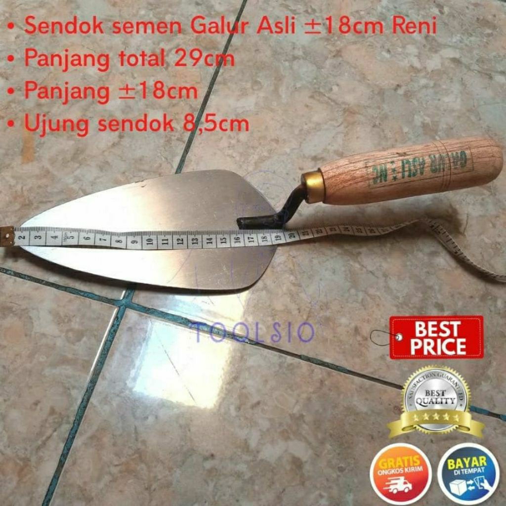 Cungkir tukang / Cetok /Sendok semen Galur asli Baja