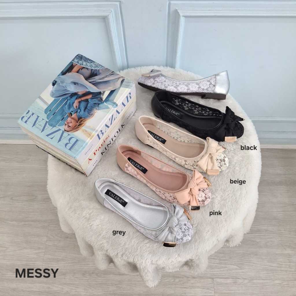 Valerie sepatu flat import brukat 36-40 MESSY/BUDAPEST