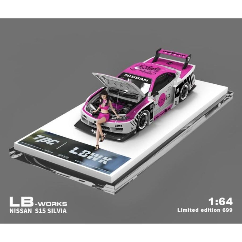TPC Skala 64 Nissan S15 LBWK White Pink Figure Version