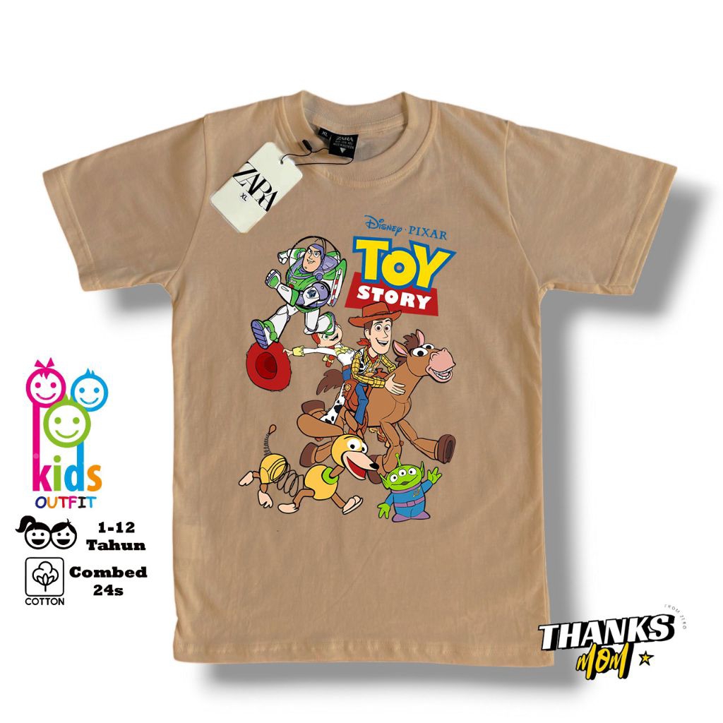 T-Shirt/Kaos Anak Zara Karakter Toy Story 1