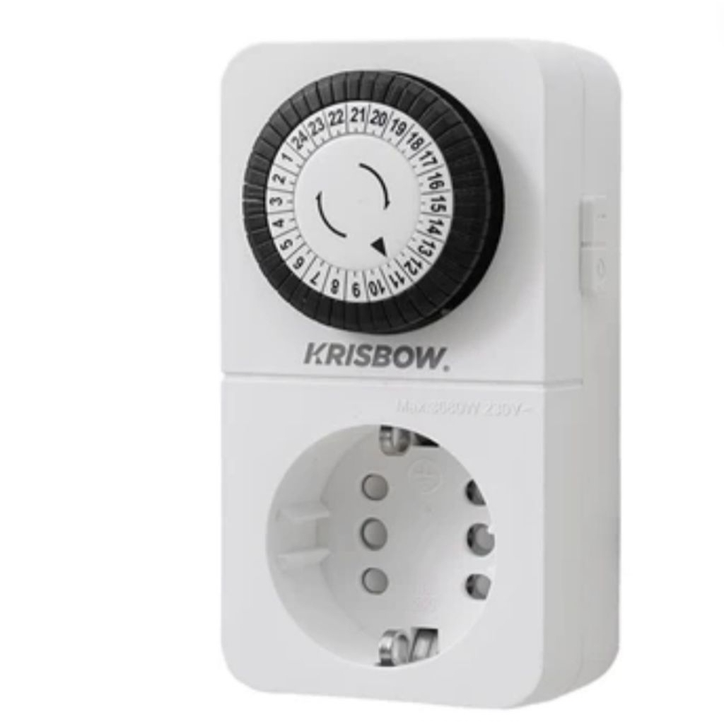 KRISBOW Stop Kontak Timer Mekanik Stop Kontak/Mechanical Daily