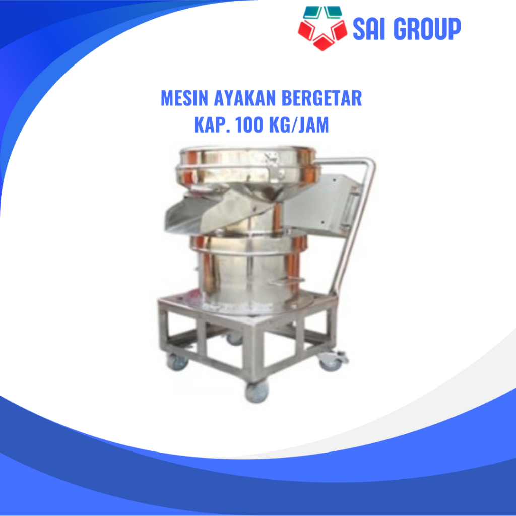 Mesin Ayakan Bergetar Kapasitas. 100 Kg/Jam