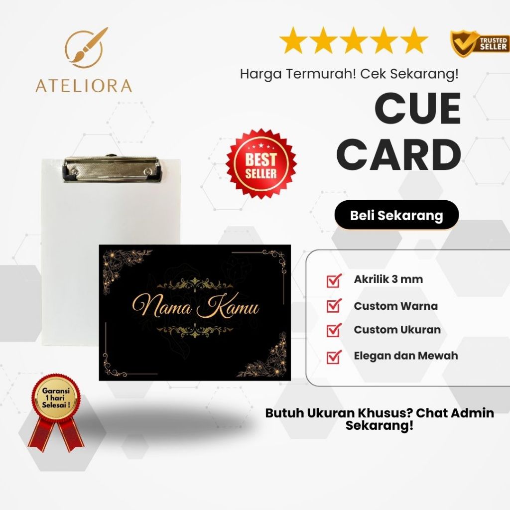 Cue Card MC Akrilik Custom/QCard Akrilik