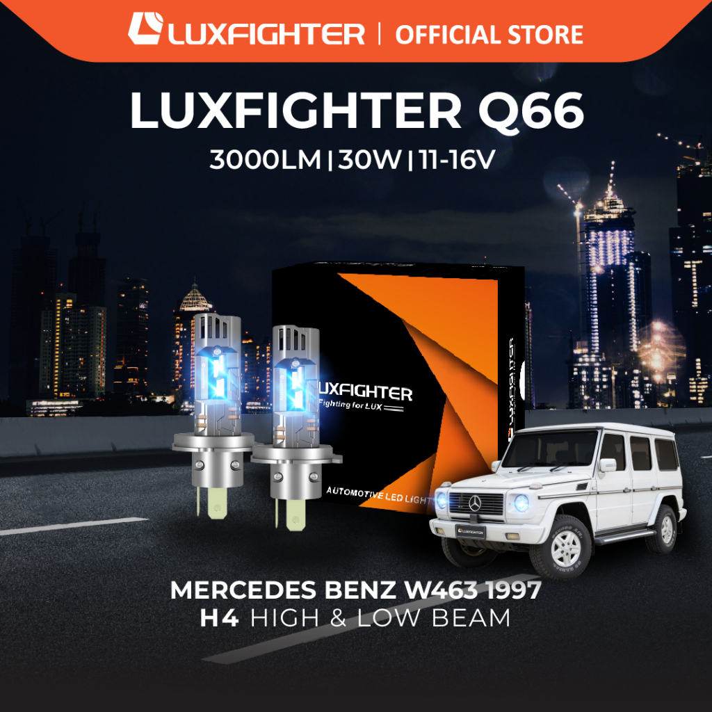 LUXFIGHTER Q66 H4 LAMPU LED MOBIL MERCY W463 1997