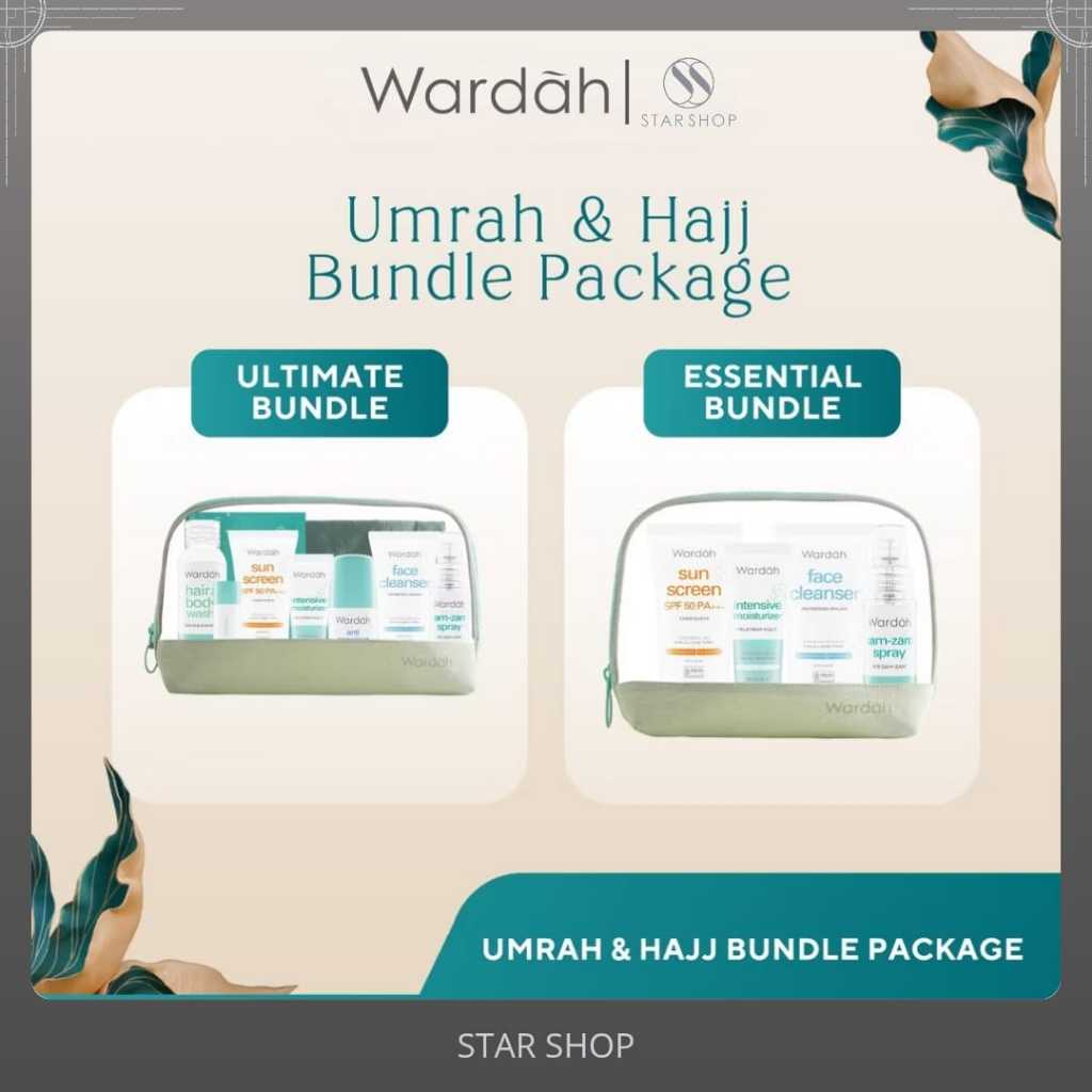 WARDAH Umrah & Hajj Package - Paket Haji dan Umroh - Facial Wash, Moisturizer Pelembab Wajah, Sunscr
