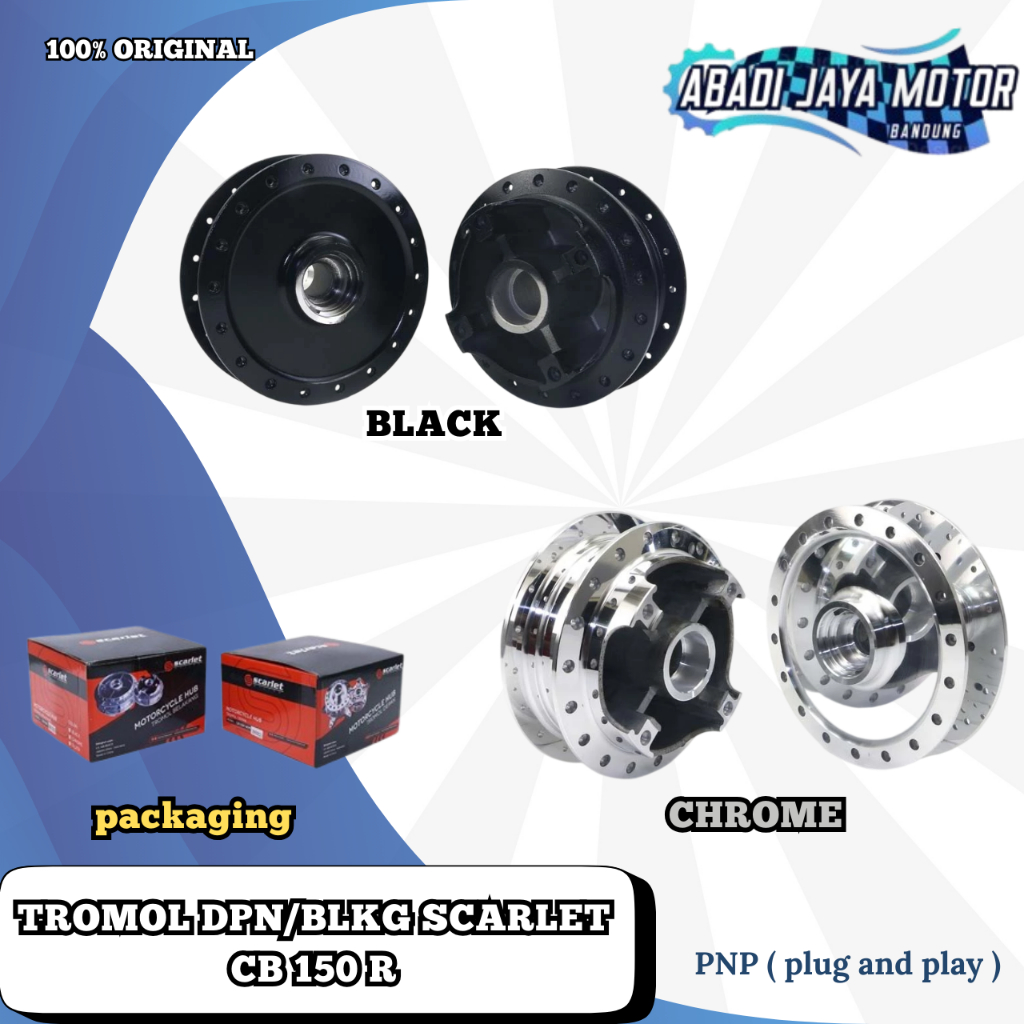 Tromol Trombol Hub Scarlet Depan Belakang CB 150 R