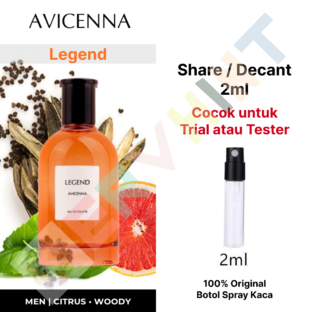 [Decant Parfum] Avicenna - Legend EDT (Eau de Toilette) | Woody Aromatic | Pria
