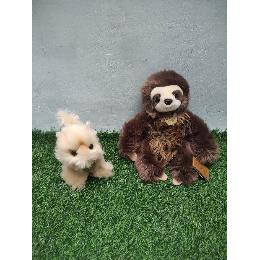 Boneka kucing/ kukang sloth mirip asli bulu halus original miyoni by aurora new tag