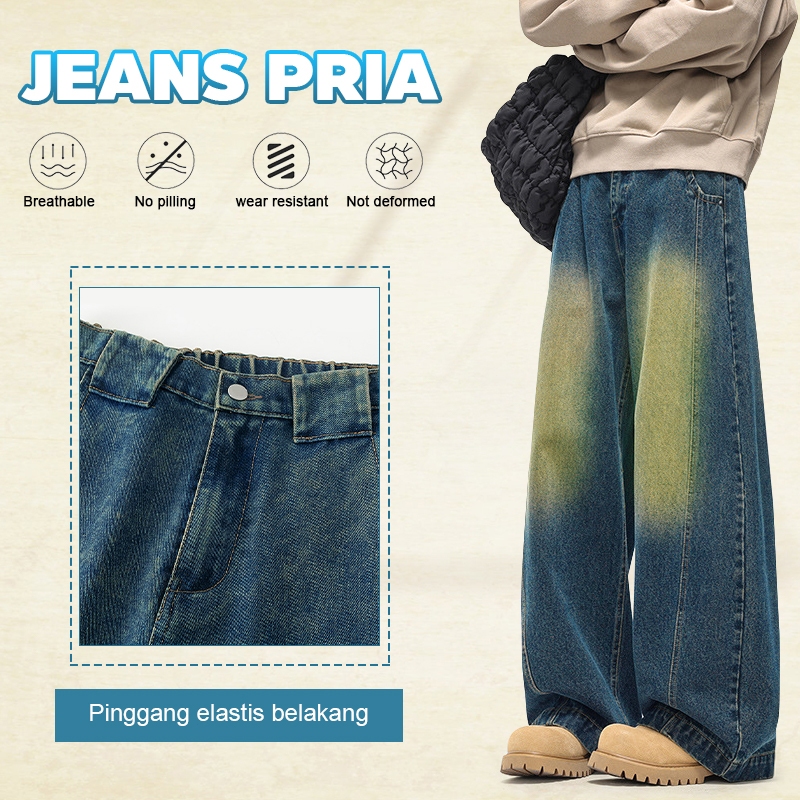 Celana jeans priaVintage Lose Pants Jeans - Celana Denim Straight Premium Vintage Fashion