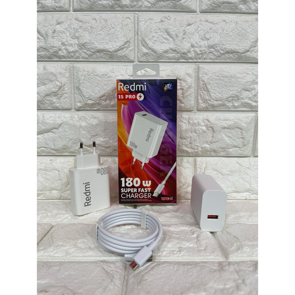 Charger Ori Redmi 15 Pro 180W Fast Charging Casan isi daya cepat V8 Micro Type C