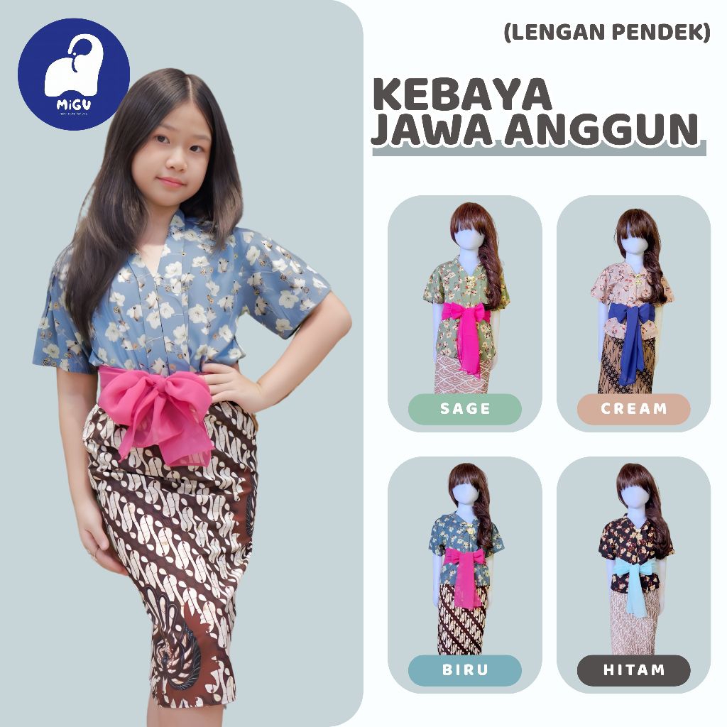 MIGU KEBAYA JAWA ANGGUN LENGAN PENDEK SETELAN KUTUBARU KEBAYA JAWA TENGAH BISA DI BUAT KEBAYA BALI A