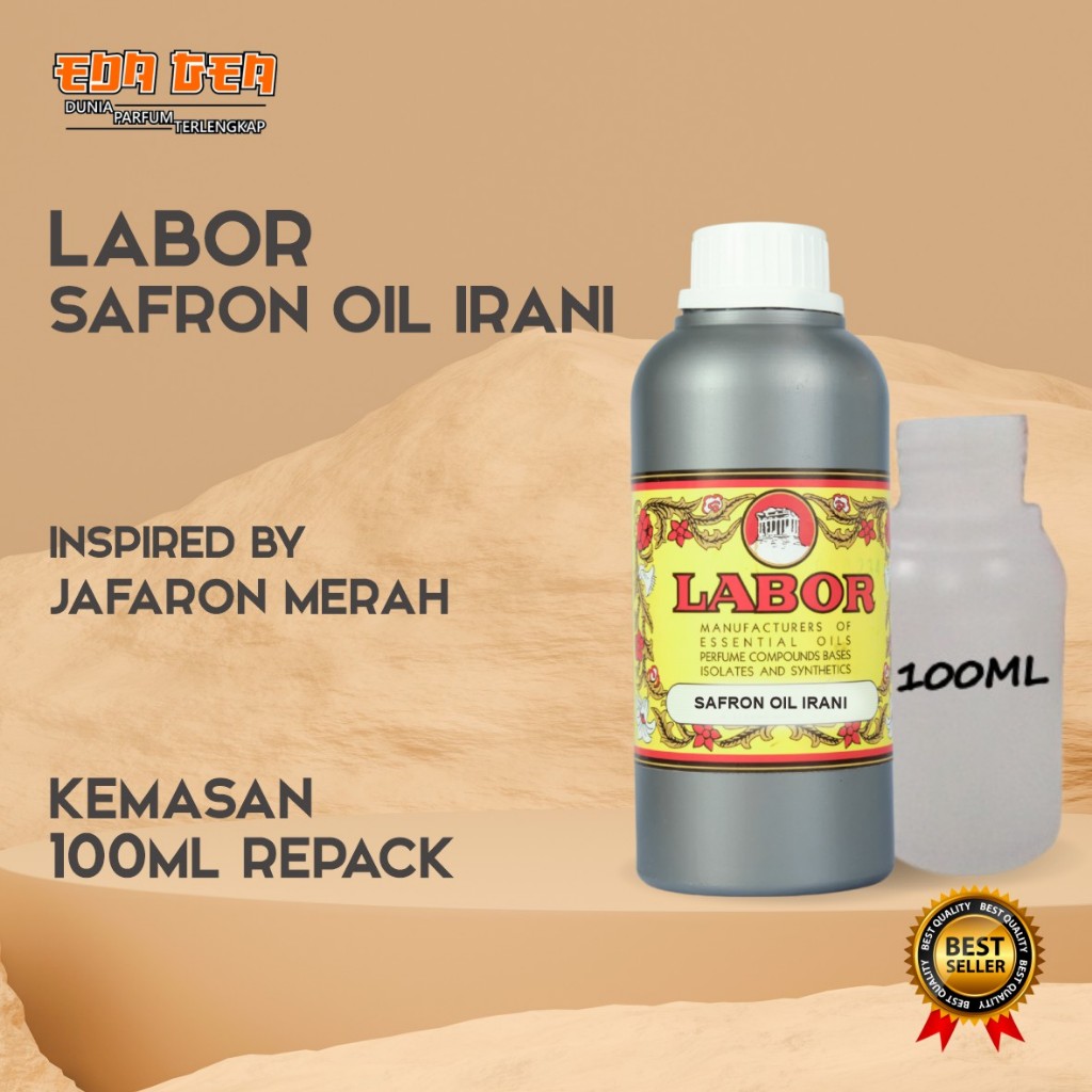 bibit parfum murni SAFRON OIL IRANI LABOR 100ML