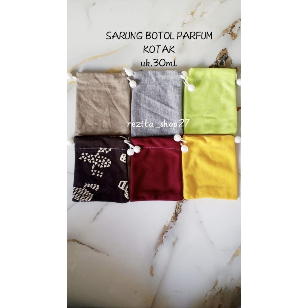 ( 100 Pcs ) SARUNG BOTOL PARFUM / POUCH PARFUM uk. 30ml / 50ml KOTAK