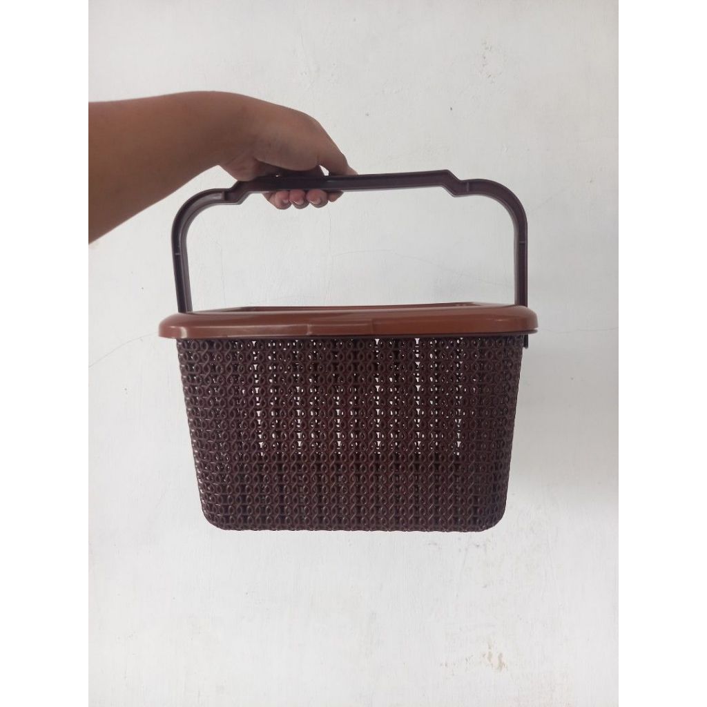 Keranjang Plastik - Keranjang Penyimpanan - Keranjang dengan Penutup