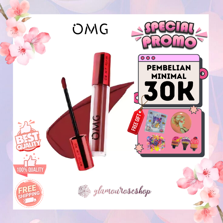 OMG OH MY GLAM Mattelast Lip Cream 2.9 g - Moisturizing Lip Cream Matte Dengan Warna Intense, Tahan Lama & Ringan