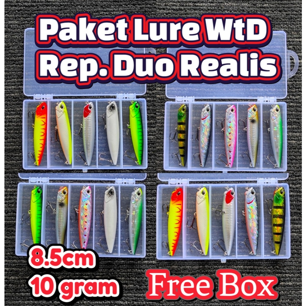 PAKET UMPAN PENCIL WTD  85mm - 10gramTOP WATER DUO REALIS UMPAN MANCING WTD PENCIL