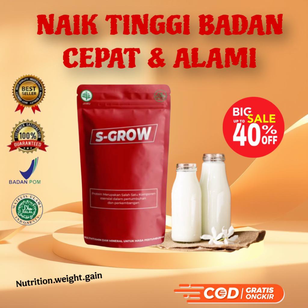 S-GROW PENINGGI BADAN ORI - PAKET S- GROW SUSU - S-GROW Susu Peninggi Badan Terbaik Free Hadiah Sgro