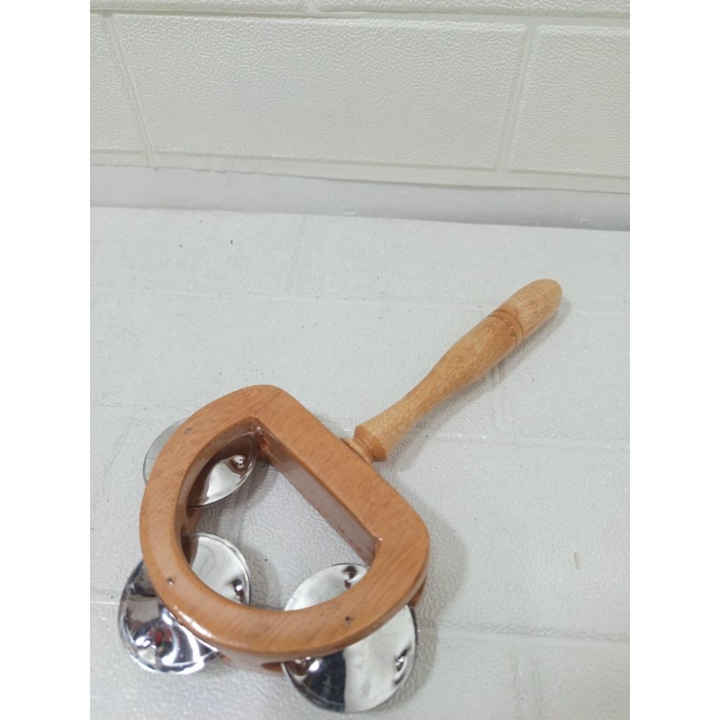 Termurah Alat musik anak anak ecrek ecrek tamborin kayu makanan anak anak