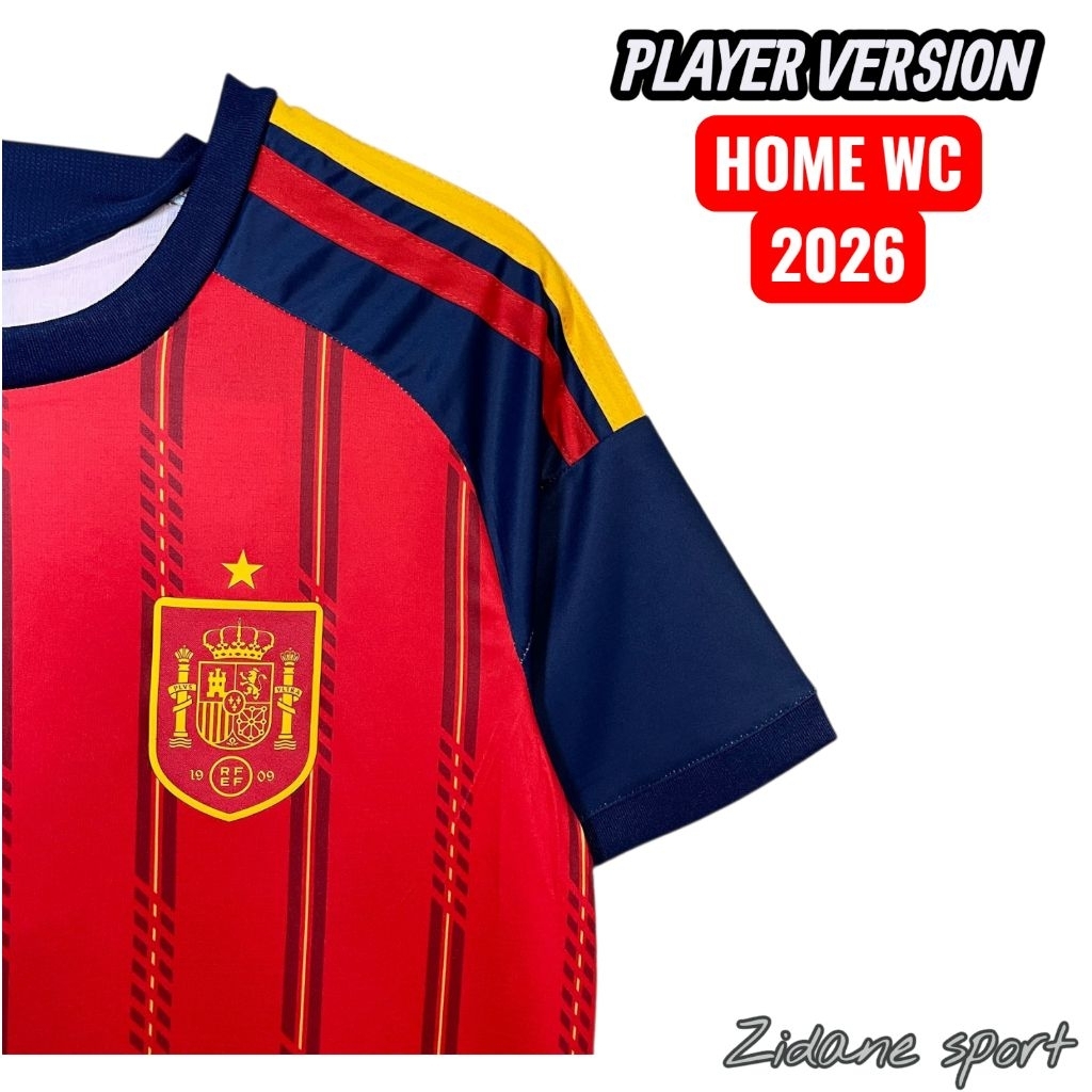 PLAYER ISSUE - Baju bola spanyol home WC 2026 Terbaru