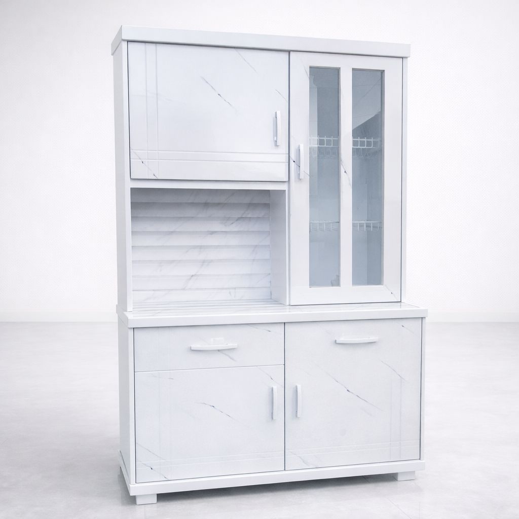 lemari dapur 2 pintu lemari sayur full putih premium cat granit