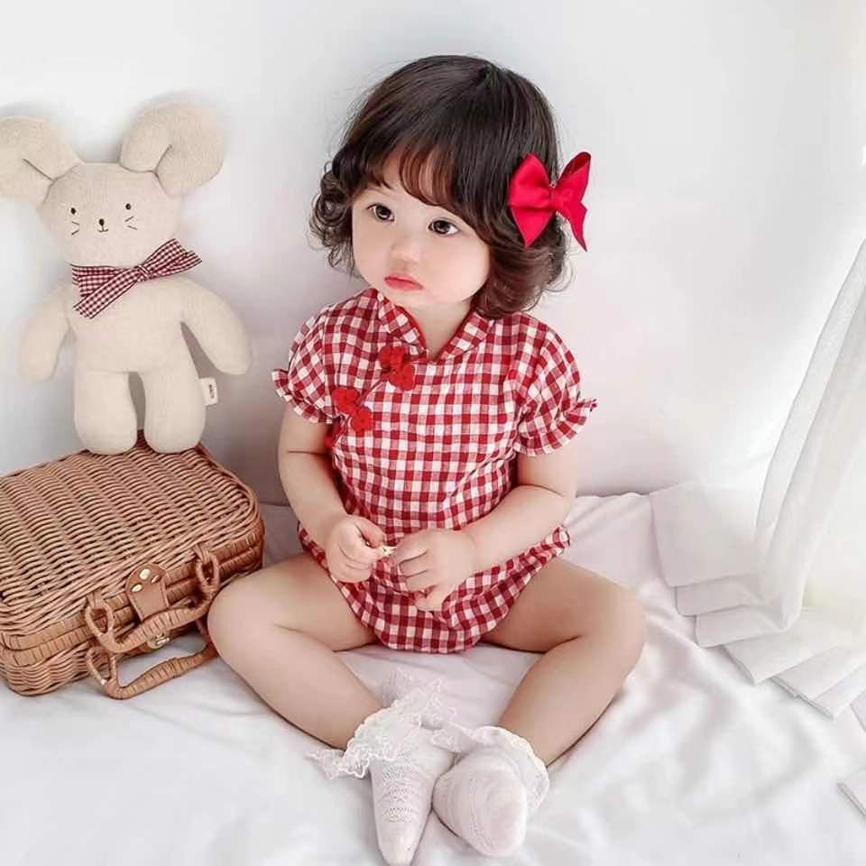 BABYBOO - Cheong Sam Kotak Bayi Perempuan / Jumper Imlek Bayi / Baju Imlek Anak Perempuan
