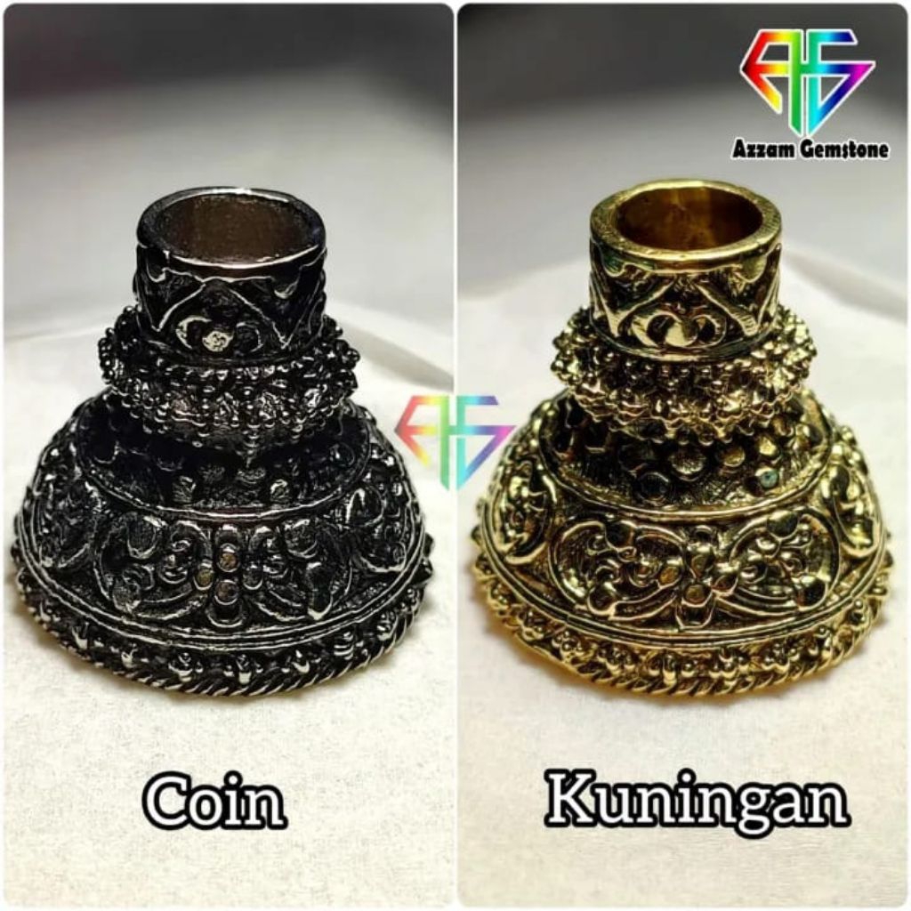 Ring Cincin Mendak Selut Tajong Melayu Makassar Palembang Logam Tebal Kuningan-Coin