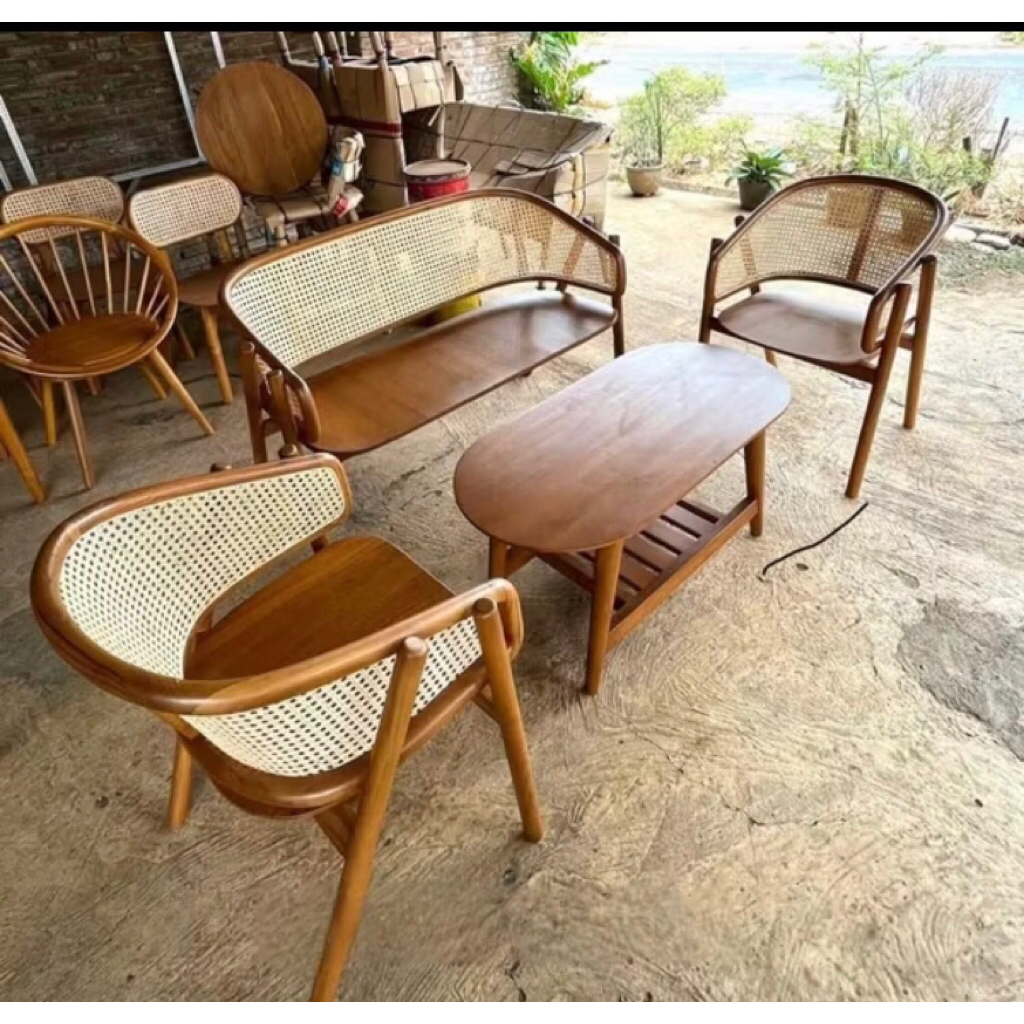 set tamu cleopatra rotan set kursi tamu rotan kursi tamu retro minimalis kursi cleopatra