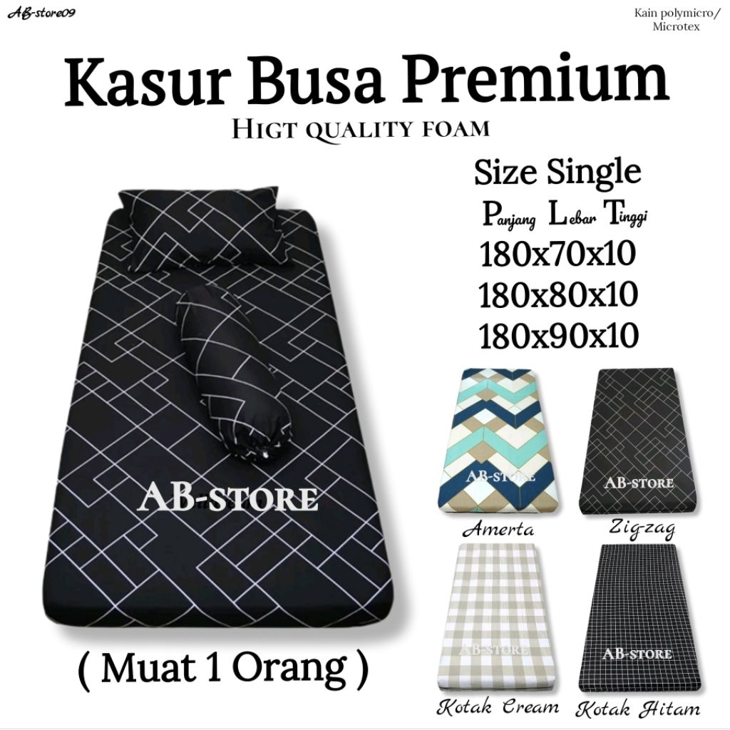 Kasur Busa SINGLE Termurah | Motip Aeshetic | Berkualitas super awet & Anti Kempes
