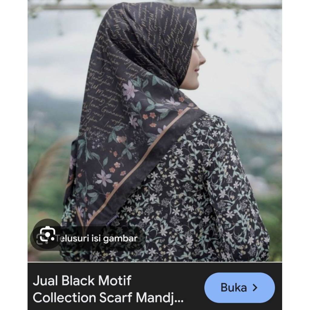 MANDJHA HIJAB IVAN GUNAWAN FASHION ORIGINAL SCARF BEAUTY FLOWER BLACK,ADA CREAM,JEANNE,AINSLEY,LAINE