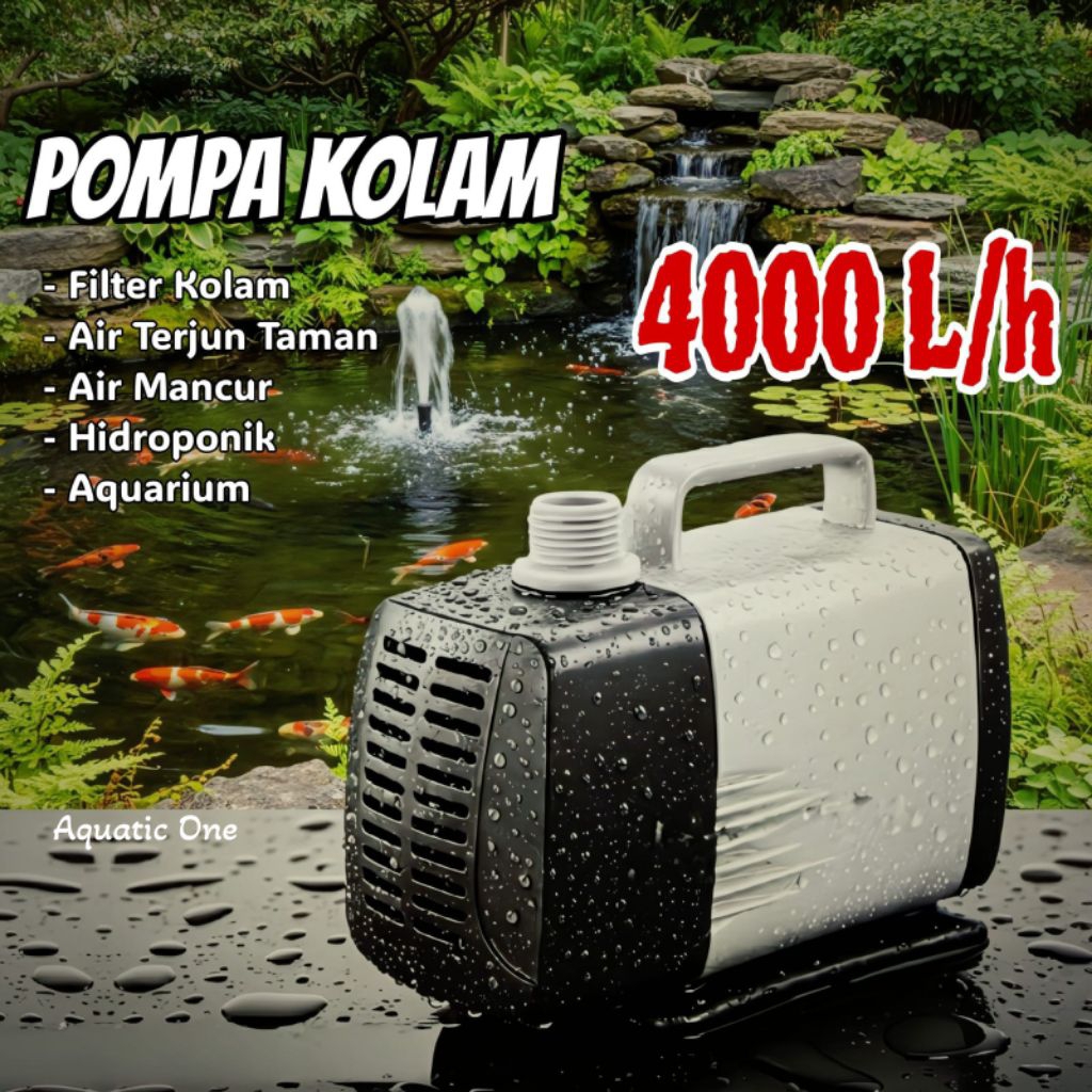 WATERPUMP - MESIN POMPA KOLAM  AQUARIUM kapasitas 2000 3000 4000 5000 L/H Lph liter perjam water pum
